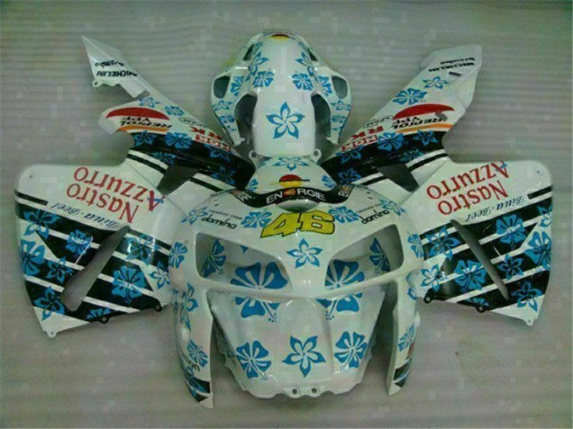 Cheap 2005-2006 White Blue Nastro Azzurro 46 Honda CBR600RR Motorcycle Fairing Cheap 2005-2006 White Blue Nastro Azzurro 46 Honda CBR600RR Motorcycle Fairing