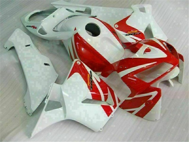 Cheap 2005-2006 Red White Honda CBR600RR Motor Fairings Cheap 2005-2006 Red White Honda CBR600RR Motor Fairings