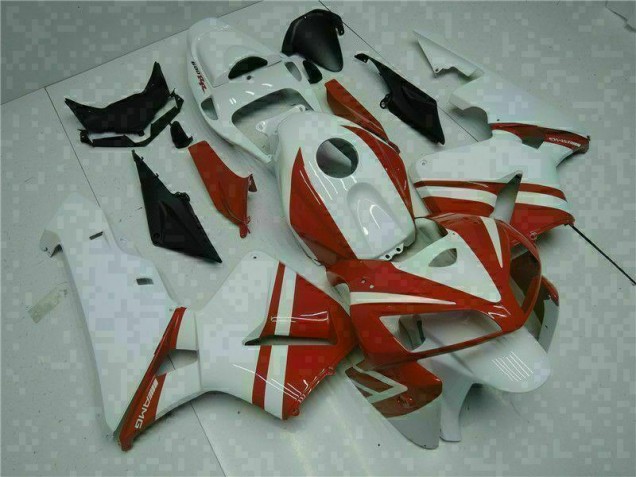 Cheap 2005-2006 White Red Honda CBR600RR Motorcycle Fairings Cheap 2005-2006 White Red Honda CBR600RR Motorcycle Fairings