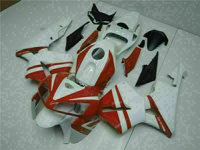 Cheap 2005-2006 White Red Honda CBR600RR Motorcycle Fairings Cheap 2005-2006 White Red Honda CBR600RR Motorcycle Fairings