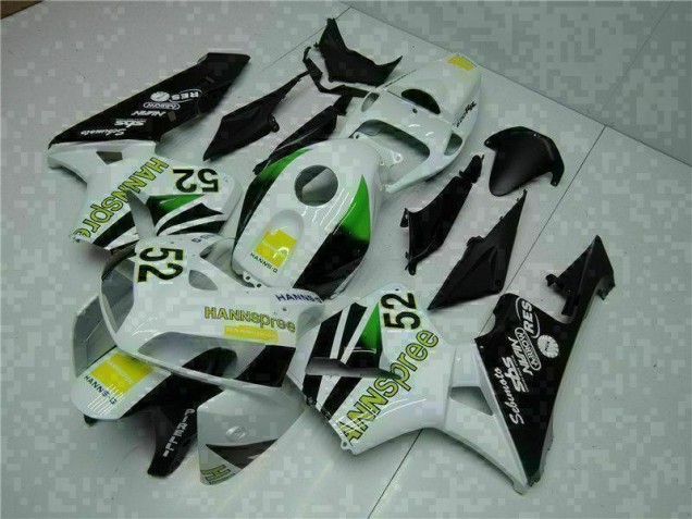 Cheap 2005-2006 White Yellow Green 52 Honda CBR600RR Motorcycle Bodywork Cheap 2005-2006 White Yellow Green 52 Honda CBR600RR Motorcycle Bodywork