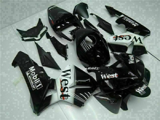 Cheap 2005-2006 Black West Honda CBR600RR Motorbike Fairing Kits Cheap 2005-2006 Black West Honda CBR600RR Motorbike Fairing Kits