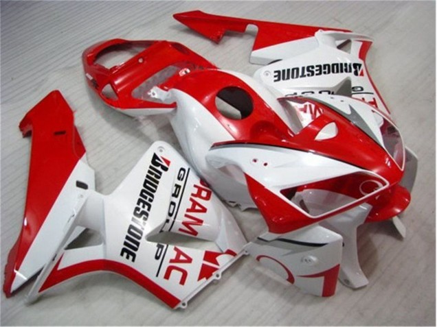 Cheap 2005-2006 Red White Honda CBR600RR Bike Fairings Cheap 2005-2006 Red White Honda CBR600RR Bike Fairings