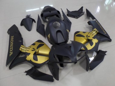 Cheap 2005-2006 Matte Black with Gold Skull Honda CBR600RR Moto Fairings