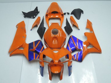 Cheap 2005-2006 Orange Blue Honda CBR600RR Motorcycle Fairings Kit