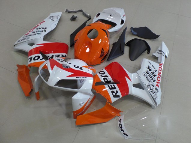 Cheap 2005-2006 Orange White Repsol Honda CBR600RR Motorbike Fairings Cheap 2005-2006 Orange White Repsol Honda CBR600RR Motorbike Fairings