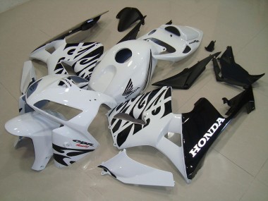 Cheap 2005-2006 White Black Honda CBR600RR Motor Fairings