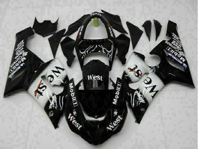 Cheap 2005-2006 Black Kawasaki ZX6R Bike Fairings Cheap 2005-2006 Black Kawasaki ZX6R Bike Fairings