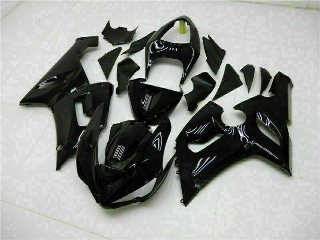 Cheap 2005-2006 Glossy Black Kawasaki ZX6R Motor Fairings Cheap 2005-2006 Glossy Black Kawasaki ZX6R Motor Fairings