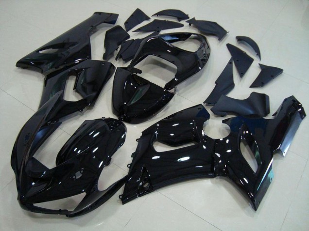 Cheap 2005-2006 Glossy Black Kawasaki ZX6R Motorcycle Fairings Cheap 2005-2006 Glossy Black Kawasaki ZX6R Motorcycle Fairings