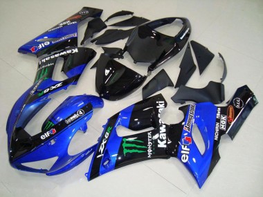 Cheap 2005-2006 Candy Blue Monster Kawasaki ZX6R Motorcycle Fairing Kits