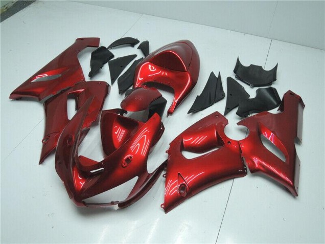 Cheap 2005-2006 Candy Red Kawasaki ZX6R Motorcycle Fairing Kits Cheap 2005-2006 Candy Red Kawasaki ZX6R Motorcycle Fairing Kits