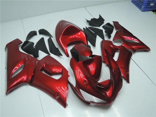 Cheap 2005-2006 Candy Red Kawasaki ZX6R Motorcycle Fairing Kits Cheap 2005-2006 Candy Red Kawasaki ZX6R Motorcycle Fairing Kits