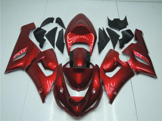 Cheap 2005-2006 Candy Red Kawasaki ZX6R Motorcycle Fairing Kits Cheap 2005-2006 Candy Red Kawasaki ZX6R Motorcycle Fairing Kits