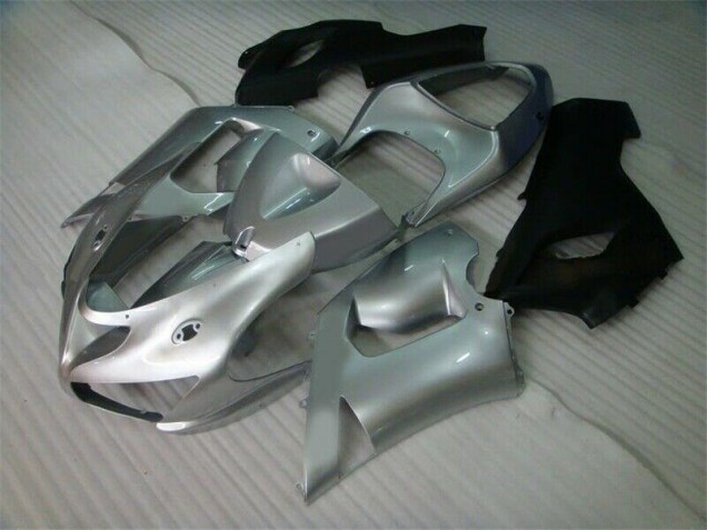 Cheap 2005-2006 Silver Black Kawasaki ZX6R Motorcycle Fairing Kit Cheap 2005-2006 Silver Black Kawasaki ZX6R Motorcycle Fairing Kit