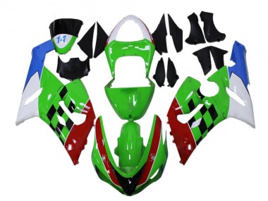 Cheap 2005-2006 Green Red White Blue Kawasaki ZX6R Bike Fairings