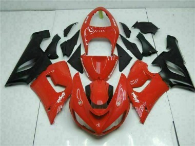 Cheap 2005-2006 Red Kawasaki ZX6R Bike Fairing Kit