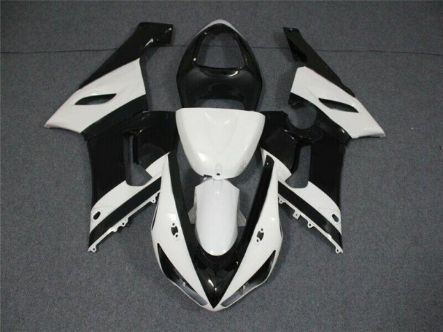 Cheap 2005-2006 Black White Kawasaki ZX6R Motorcycle Replacement Fairings Cheap 2005-2006 Black White Kawasaki ZX6R Motorcycle Replacement Fairings