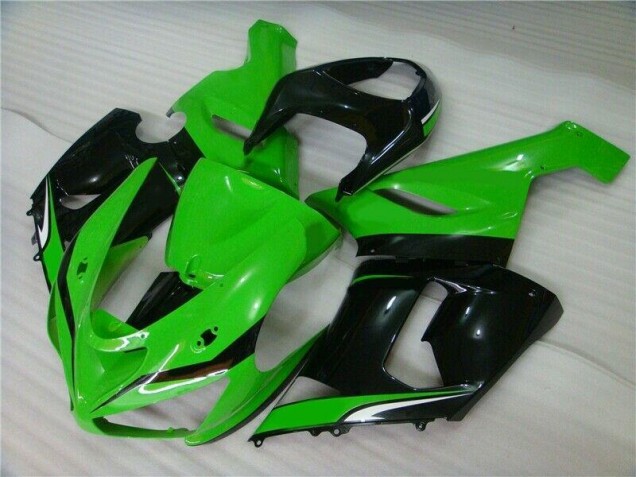 Cheap 2005-2006 Green White Black Kawasaki ZX6R Motorcyle Fairings Cheap 2005-2006 Green White Black Kawasaki ZX6R Motorcyle Fairings