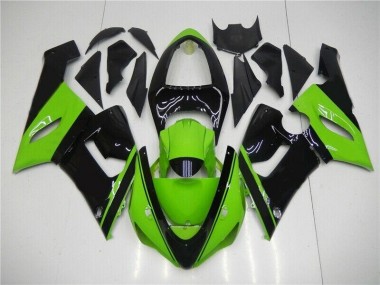 Cheap 2005-2006 Green Black Kawasaki ZX6R Motor Fairings