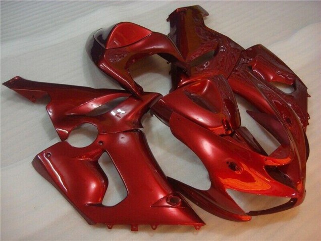 Cheap 2005-2006 Red Kawasaki ZX6R Bike Fairing Cheap 2005-2006 Red Kawasaki ZX6R Bike Fairing