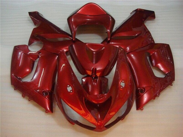 Cheap 2005-2006 Red Kawasaki ZX6R Bike Fairing Cheap 2005-2006 Red Kawasaki ZX6R Bike Fairing