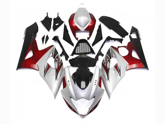 Cheap 2005-2006 Silver Red Black Suzuki GSXR 1000 Bike Fairing Kit