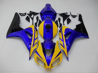 Cheap 2006-2007 Yellow Blue Honda CBR1000RR Replacement Motorcycle Fairings