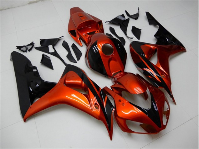 Cheap 2006-2007 Orange Black Honda CBR1000RR Motorcycle Fairings Kit