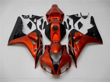 Cheap 2006-2007 Orange Black Honda CBR1000RR Motorcycle Fairings Kit