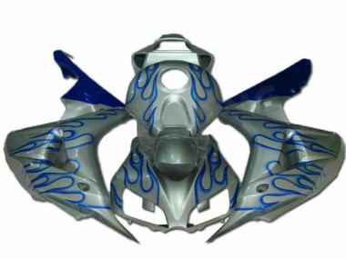 Cheap 2006-2007 Blue Flame Silver Honda CBR1000RR Motorcycle Fairing Kits