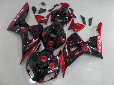 Cheap 2006-2007 Black Bacardi Honda CBR1000RR Motorbike Fairing