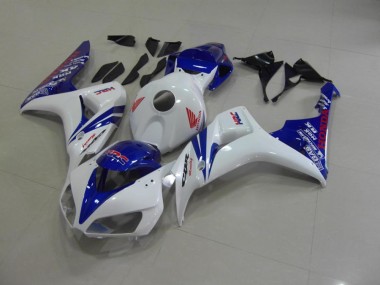 Cheap 2006-2007 Pearl White Blue Honda CBR1000RR Motorcycle Fairings Kits