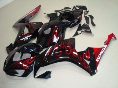 Cheap 2006-2007 Red Flame Honda CBR1000RR Motorcylce Fairings