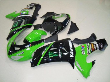 Cheap 2006-2007 Green Monster Kawasaki ZX10R Bike Fairings