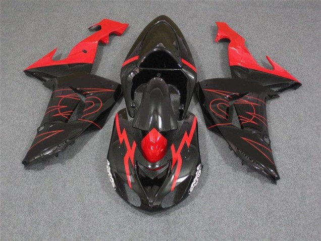 Cheap 2006-2007 Black Red Kawasaki ZX10R Motorcycle Fairings Cheap 2006-2007 Black Red Kawasaki ZX10R Motorcycle Fairings