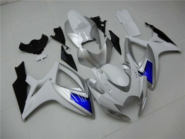 Cheap 2006-2007 White Blue Suzuki GSXR 600/750 Motorcylce Fairings Cheap 2006-2007 White Blue Suzuki GSXR 600/750 Motorcylce Fairings
