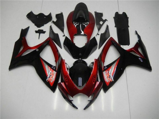 Cheap 2006-2007 Red Black Suzuki GSXR 600/750 Motor Bike Fairings Cheap 2006-2007 Red Black Suzuki GSXR 600/750 Motor Bike Fairings