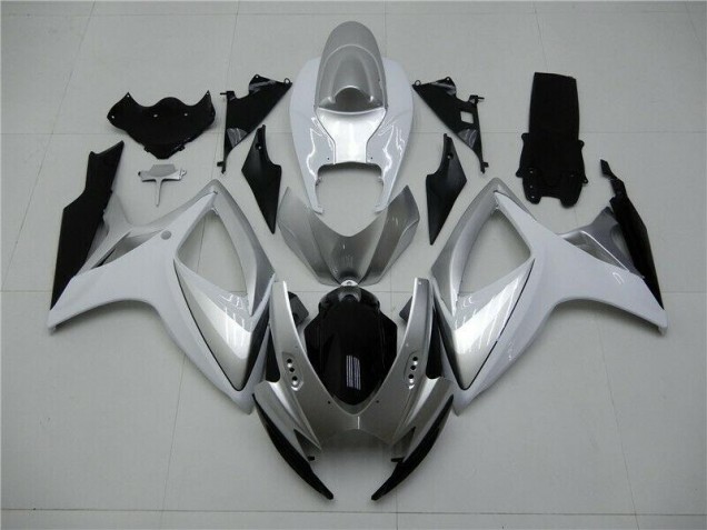 Cheap 2006-2007 Silver Suzuki GSXR 600/750 Motorcycle Fairings Kits Cheap 2006-2007 Silver Suzuki GSXR 600/750 Motorcycle Fairings Kits