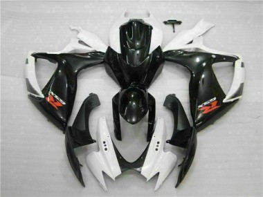 Cheap 2006-2007 White Black Suzuki GSXR 600/750 Motorcycle Fairings Kit