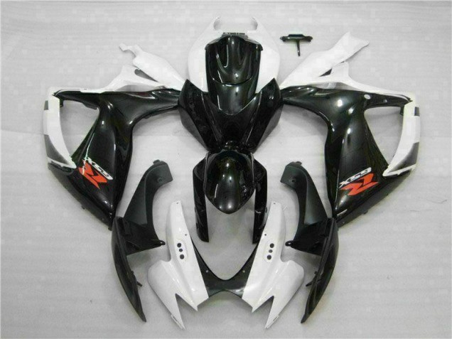 Cheap 2006-2007 White Black Suzuki GSXR 600/750 Motorcycle Fairings Kit Cheap 2006-2007 White Black Suzuki GSXR 600/750 Motorcycle Fairings Kit