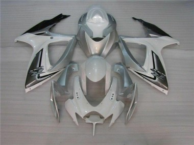 Cheap 2006-2007 White Silver Suzuki GSXR 600/750 Motorcycle Fairing