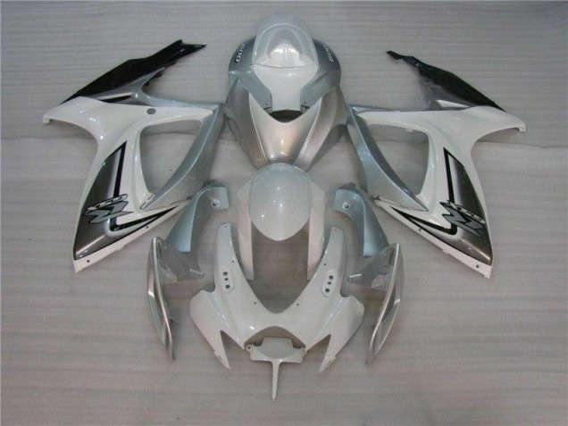 Cheap 2006-2007 White Silver Suzuki GSXR 600/750 Motorcycle Fairing Cheap 2006-2007 White Silver Suzuki GSXR 600/750 Motorcycle Fairing