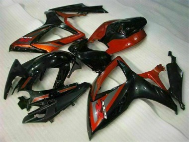 Cheap 2006-2007 Black Red Suzuki GSXR 600/750 Motorcycle Fairing Kits