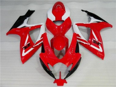 Cheap 2006-2007 Red White Suzuki GSXR 600/750 Motorbike Fairing