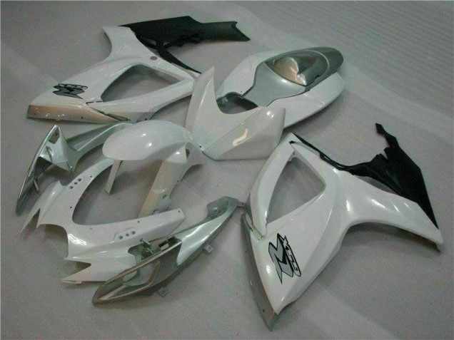 Cheap 2006-2007 White Silver Suzuki GSXR 600/750 Motorcycle Fairing Kit Cheap 2006-2007 White Silver Suzuki GSXR 600/750 Motorcycle Fairing Kit
