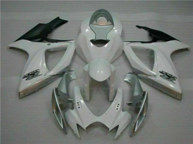 Cheap 2006-2007 White Silver Suzuki GSXR 600/750 Motorcycle Fairing Kit