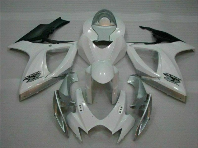 Cheap 2006-2007 White Silver Suzuki GSXR 600/750 Motorcycle Fairing Kit Cheap 2006-2007 White Silver Suzuki GSXR 600/750 Motorcycle Fairing Kit