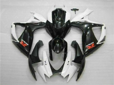 Cheap 2006-2007 White Black Suzuki GSXR 600/750 Motorbike Fairing Kits
