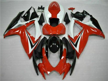 Cheap 2006-2007 Red White Suzuki GSXR 600/750 Motorcycle Fairings Kits